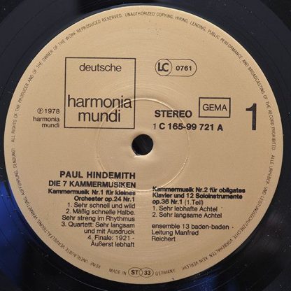 Deutsche Harmonia Mundi 1C 165-99 721/23 - Die 7 Kammermusiken - Image 3
