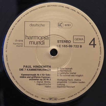 Deutsche Harmonia Mundi 1C 165-99 721/23 - Die 7 Kammermusiken - Image 6
