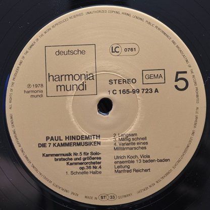 Deutsche Harmonia Mundi 1C 165-99 721/23 - Die 7 Kammermusiken - Image 7