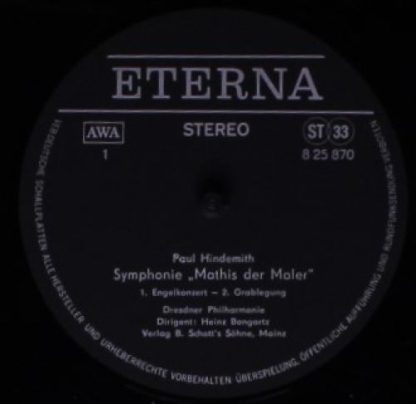 Eterna 8 25 870 - Mathis Der Maler / Trauermusik Dem Gedenken Bé - Image 3
