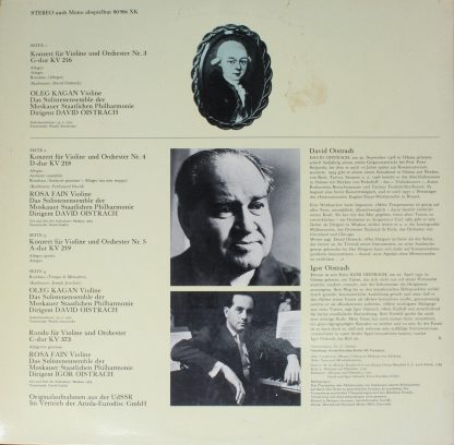 Eurodisc 80 986 XK - Die Berühmten Violinkonzerte Nr. 3,4,5 - Image 2