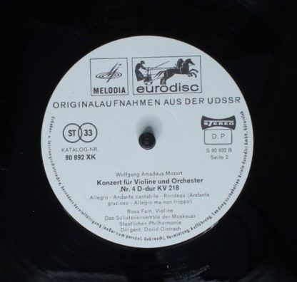 Eurodisc 80 986 XK - Die Berühmten Violinkonzerte Nr. 3,4,5 - Image 6