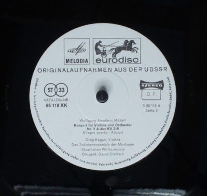 Eurodisc 80 986 XK - Die Berühmten Violinkonzerte Nr. 3,4,5 - Image 7