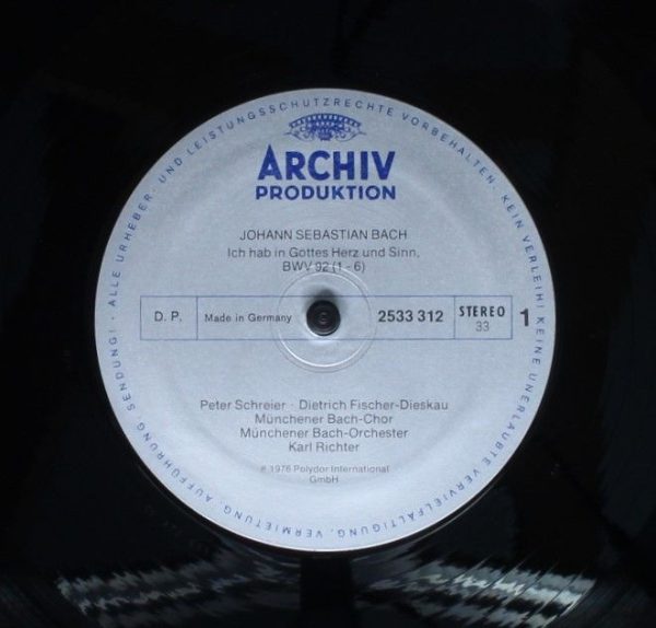 Archiv Produktion 2533 312 - Kantaten: Ich Hab In Gottes Herz Un - Image 5