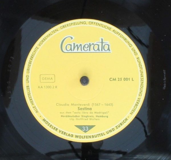 Camerata Cm 25 001 L - Leamento D'arianna Und Sestina Aus Dem "S - Image 4