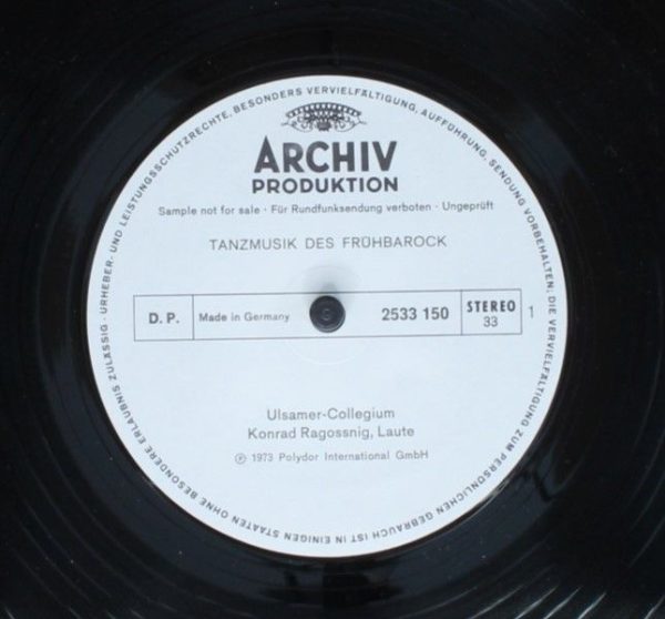 Archiv Produktion 2533 150 - Tanzmusik Des Frühbarock