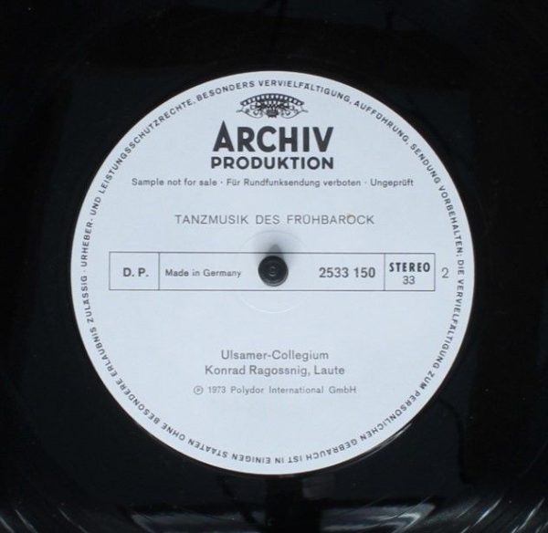 Archiv Produktion 2533 150 - Tanzmusik Des Frühbarock - Image 2