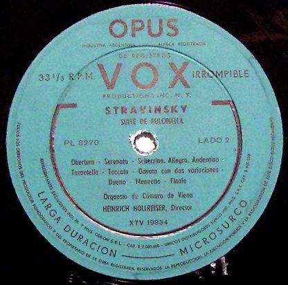 Opus Vox PL 8270 - Apollon Musagète - Pulcinella Suite - Image 4
