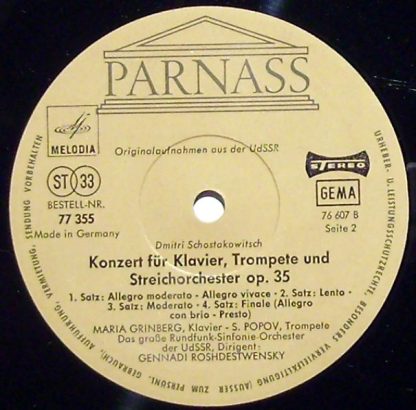 Melodia / Parnass 77355 - Konzert Für Klavier Und Orchester Nr. - Image 4