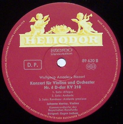 HELIODOR 89 620 - Symphonie Es-dur KV 543 / Violinkonzert D-dur - Image 2