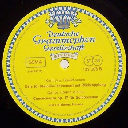 Deutsche Grammophon 104 992 - Discours II / Sequenza V / Solo Fü - Image 3