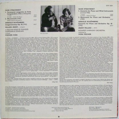 Hungaroton SLPX 12021 - Concerto For Piano & Winds Mouvements / - Image 2