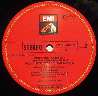 EMI 1C 065-03 321 - Ravel: Gaspard De La Nuit, Balakirew: Islame - Image 5