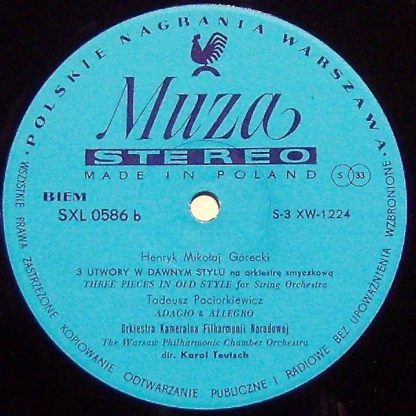 Polskie Nagrania Muza SXL 0586 - Works Composed For The Warsaw P - Image 3
