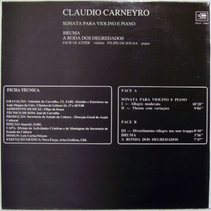 Diapasão DIAP 25004 - Sonata Para Violino E Piano • Bruma • A Ro - Image 2