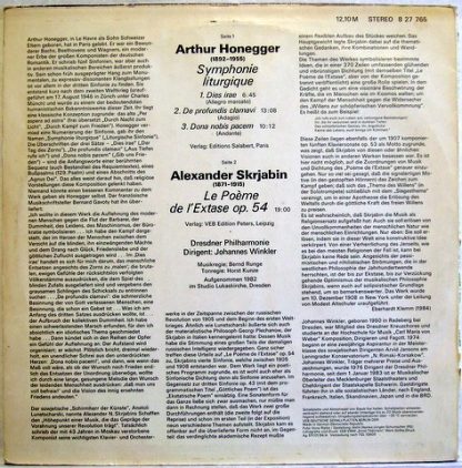 Eterna 8 27 765 - Symphonie Liturgique - Le Poème De L'Extase - Image 2