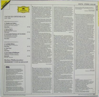 Deutsche Grammophon 2532 006 - Ouvertüren = Overtures - Image 2