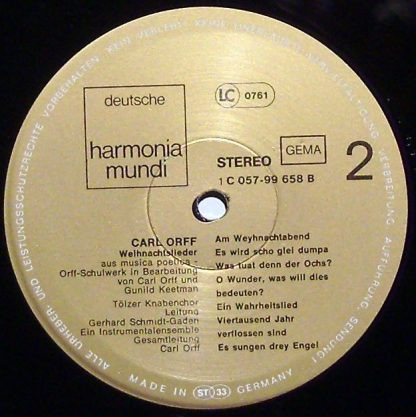 Deutsche Harmonia Mundi 1 C 057-99 658 - Weihnachtsgeschichte, W - Image 3