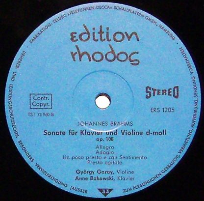 Edition Rhodos ERS 1205 - Duo-Sonate / Sonate D-moll Op.108 - Image 3