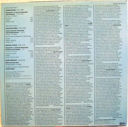 Eurodisc 28 707 KK - Berühmte Cellokonzerte - Concertos For Cell - Image 2