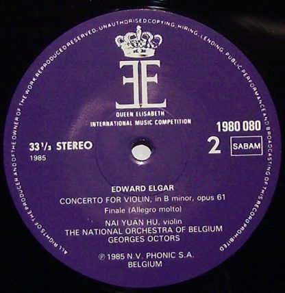 Queen Elisabeth Competition 1980 080 - Edward Elgar - Violin Con - Image 3