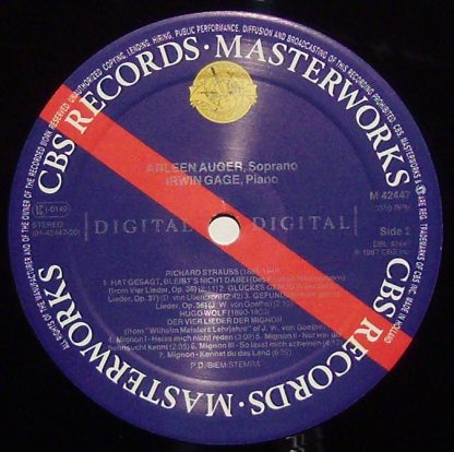 CBS Masterworks M 42447 - Lieder - Image 2