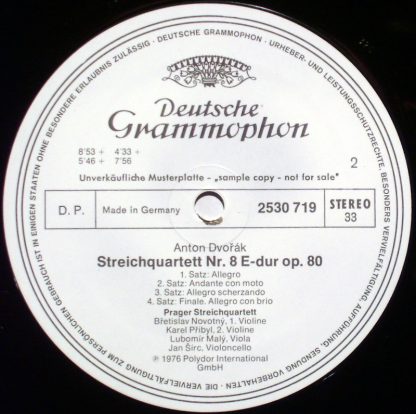 Deutsche Grammophon 2530 719 - Streichquartette No. 8 & No. 10 - Image 2