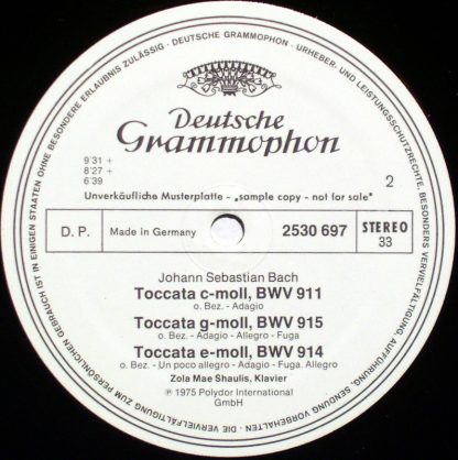 Deutsche Grammophon 2530 697 - Toccaten - Image 2