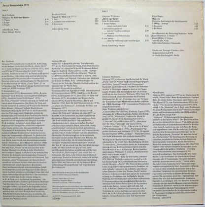 Nova 8 85 171 - Junge Komponisten 1978: Virtuoses / Sonate Für V - Image 2