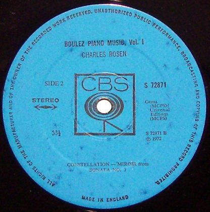 CBS 72871 - Piano Music Vol.1. - Image 3