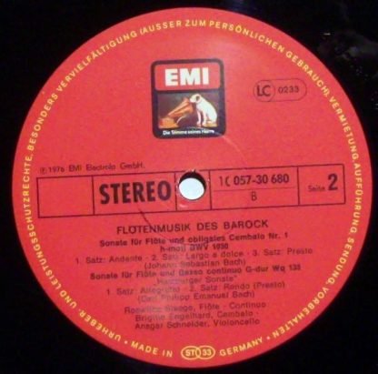 EMI 1C 057-30 680 - Flötenmusik Des Barock - Image 3