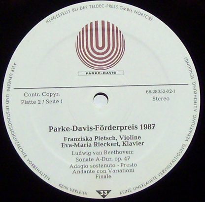Parke-Davis 66.28353 - Parke-Davis Förderpreis 1987 - Image 3
