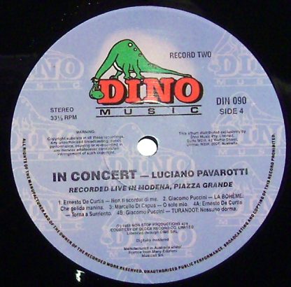 Dino Music DIN 090 - Luciano Pavarotti In Concert - Image 3
