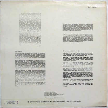 Orion ORS 78308 - Gesaenge Des Spaeten Jahres, Songs Of The Late - Image 2