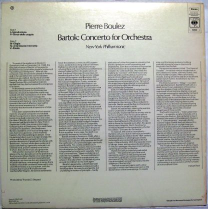 CBS 73161 - Concerto For Orchestra - Image 2