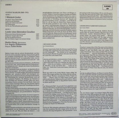 DECCA 6.42461 AW - Marilyn Horne Singt Gustav Mahler: Fünf Rücke - Image 2