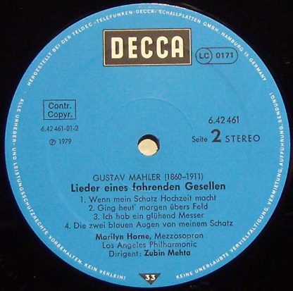 DECCA 6.42461 AW - Marilyn Horne Singt Gustav Mahler: Fünf Rücke - Image 3