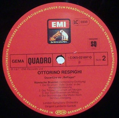 EMI 1C 065-02 897 - Pini Di Roma / Fontane Di Roma / Ouvertüre Z - Image 3