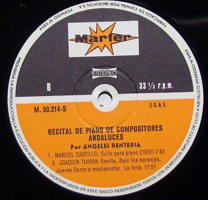 Marfer M. 50-214 S - Recital De Piano De Compositores Andaluces - Image 3