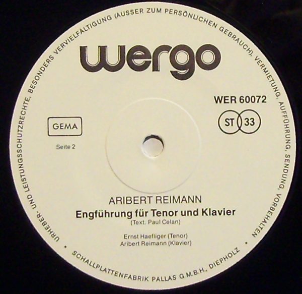 WERGO WER 60072 - Konzert Für Klavier Und 19 Spieler / Engführun - Image 3