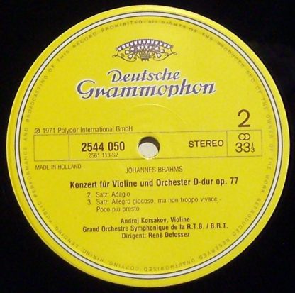 Deutsche Grammophon 2544 050 - Vioolconcert / Concerto Pour Viol - Image 3