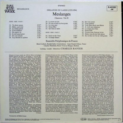 Telefunken 6.42281 AW - Meslanges  Chansons · Vol. II - Image 2