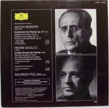 Deutsche Grammophon 2530 803 - Variationen Op. 27 (1936) / Sonat - Image 3