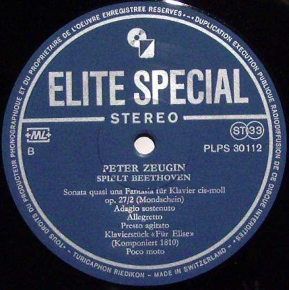 Elite Special PLPS 30112 - Peter Zeugin Spielt Beethoven - Image 3