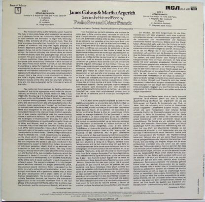 RCA Red Seal LRL1 5095 - Sonatas For Flute And Piano - Image 2