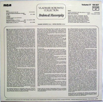 RCA Victrola 26.41339 AF - Brahms & Mussorgsky - Image 2