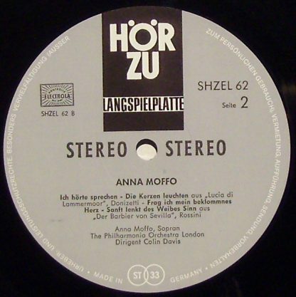 HÖR ZU SHZEL 62 - Arien Aus Den Italienischen Opern - Image 3