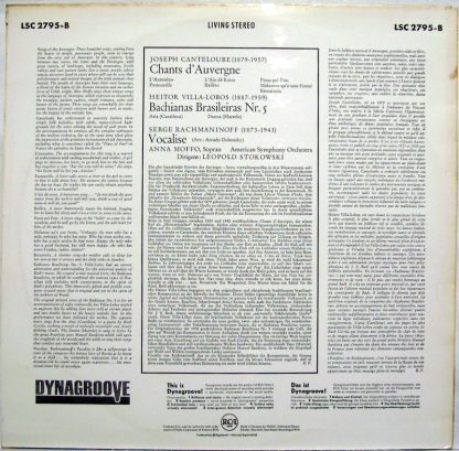 RCA Victor LSC 2795-B - Songs Of The Auvergne / Bachianas Brasil - Image 2