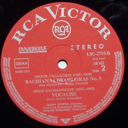 RCA Victor LSC 2795-B - Songs Of The Auvergne / Bachianas Brasil - Image 3