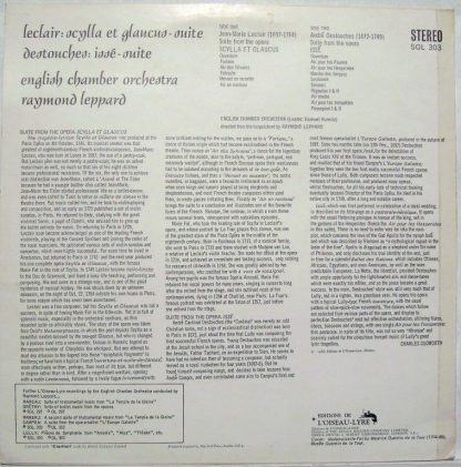 L'Oiseau-Lyre SOL 303 - Scylla Et Glaucus - Suite / Issé - Suite - Image 2
